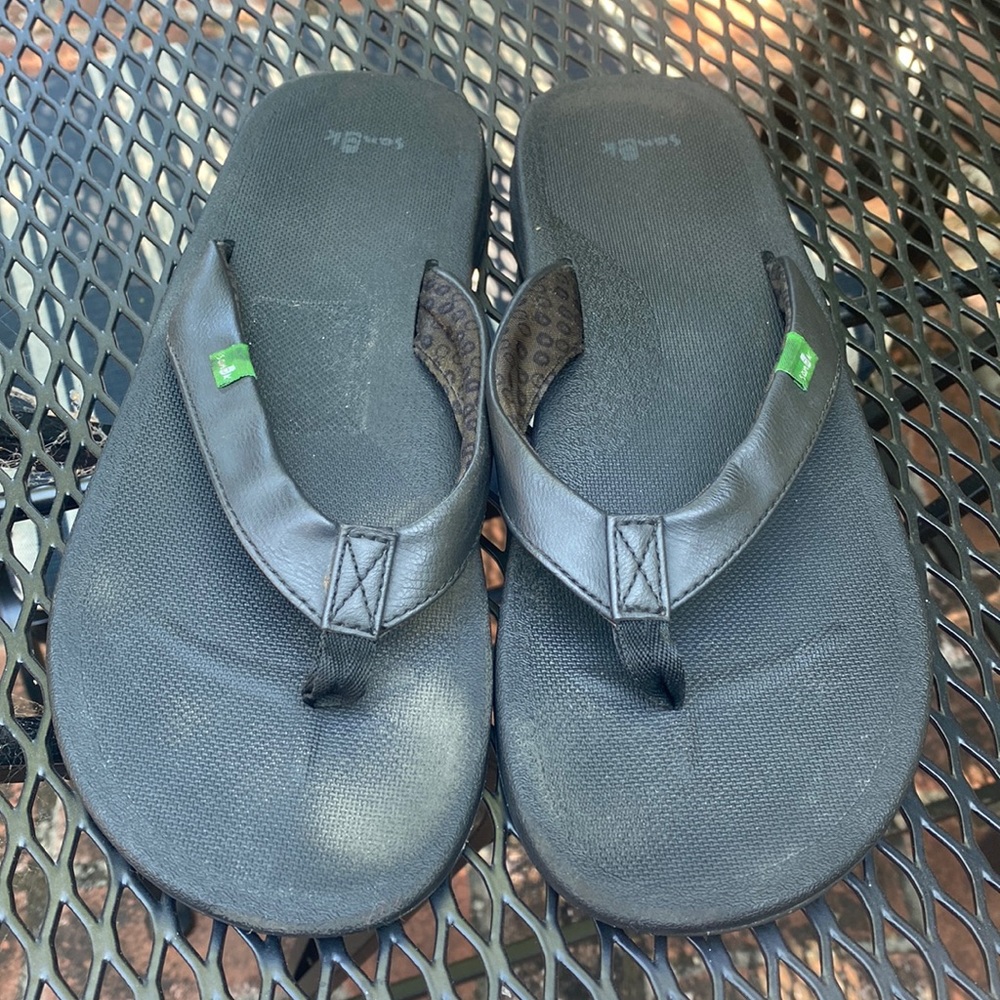 Sanuk Flip Flop Sandal 9 40 Black